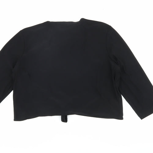 Nina Leonard Women's Black Cropped Top M