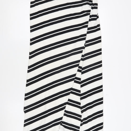 hush Women's Black White Striped Asymmetric Tank Dress