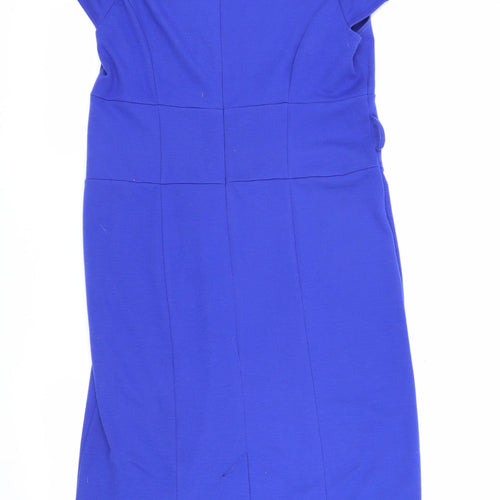 Debenhams Women Blue Square Neck Dress Size 16