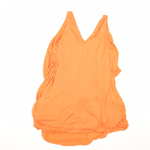 Zara Collection Women Orange M V-Neck Dress