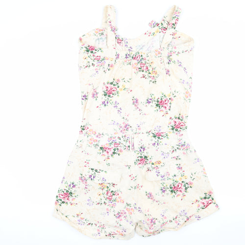 RedHerring Women's Beige Floral Playsuit Size 10