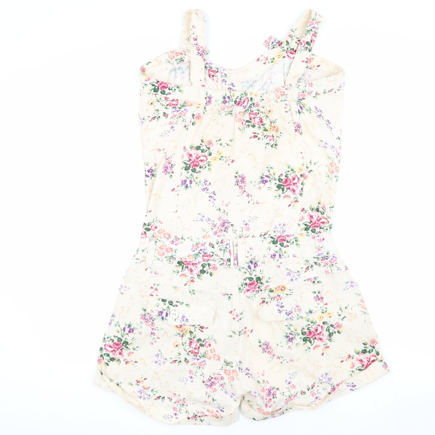 RedHerring Women's Beige Floral Playsuit Size 10