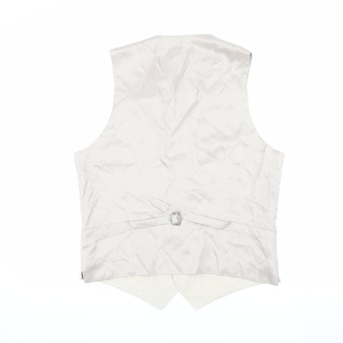 Marks and Spencer Men's Beige Linen Waistcoat, Size 40