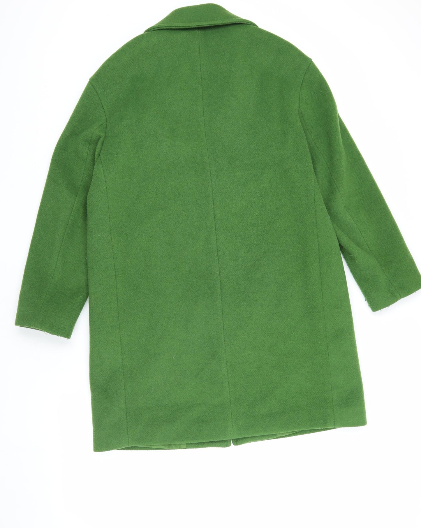 Marks and Spencer Women's Green Wool Overcoat Size 12