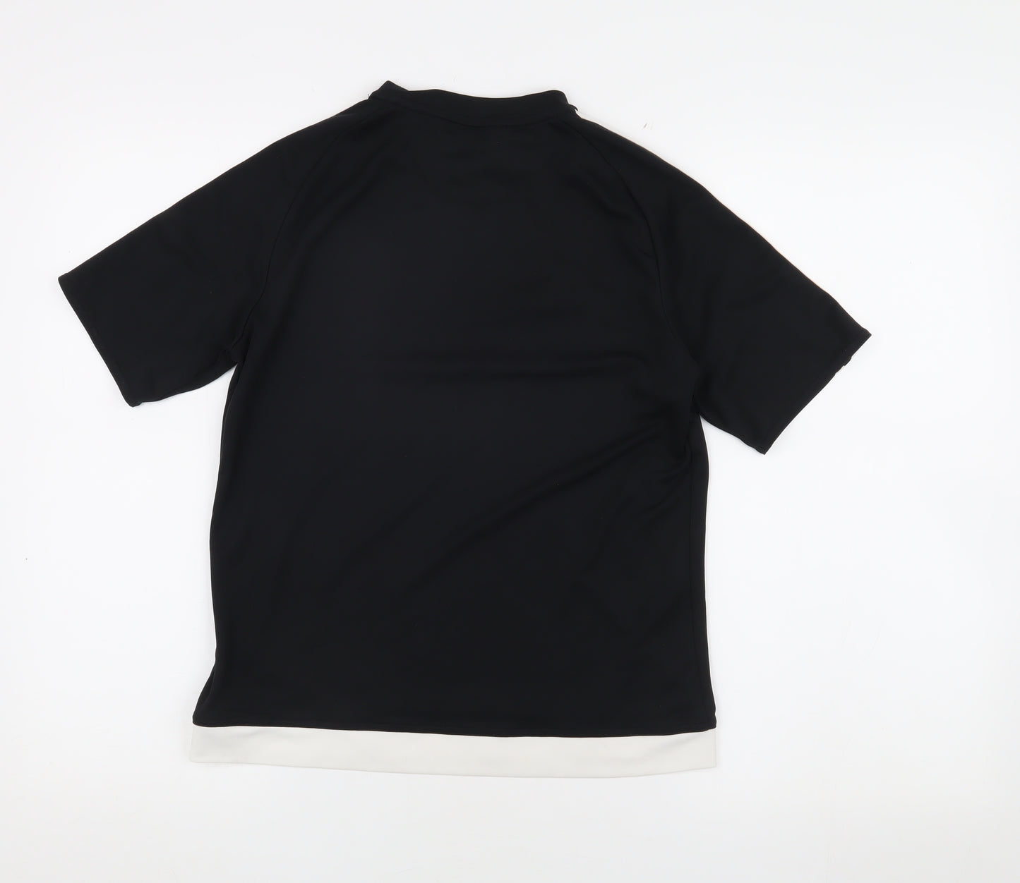 Adidas Boys Black Jersey T-Shirt 13-14Y Sports Activewear