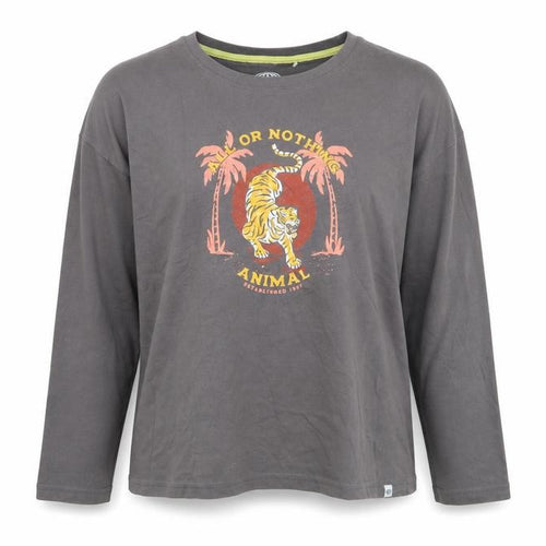 Animal Unisex Grey T-Shirt Size 14 Long Sleeve