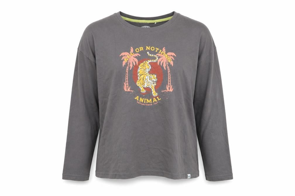 Animal Unisex Grey T-Shirt Size 14 Long Sleeve