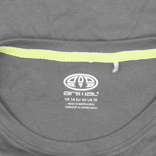 Animal Unisex Grey T-Shirt Size 14 Long Sleeve