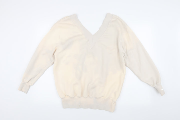 Nike Women's Beige V-Neck Sweatshirt XS Casual
