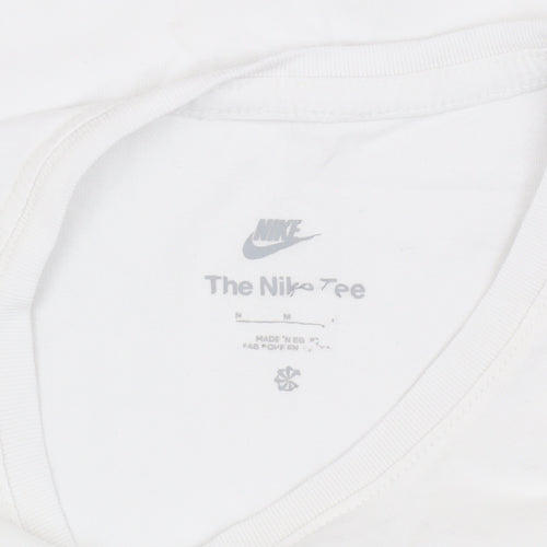 Nike Women's White T-Shirt, Size M, Casual and Comfortable