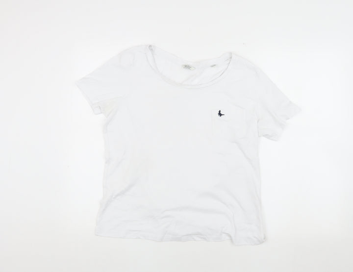 Jack Wills Boys White T-Shirt, Medium, Basic Style