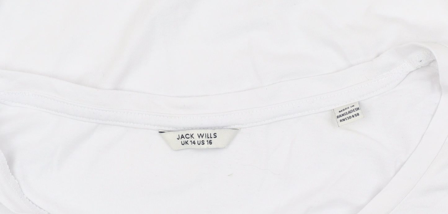 Jack Wills Boys White T-Shirt, Medium, Basic Style