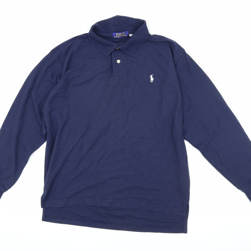 Polo Ralph Lauren Men's Blue Long Sleeve Polo L