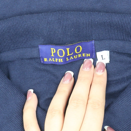 Polo Ralph Lauren Men's Blue Long Sleeve Polo L