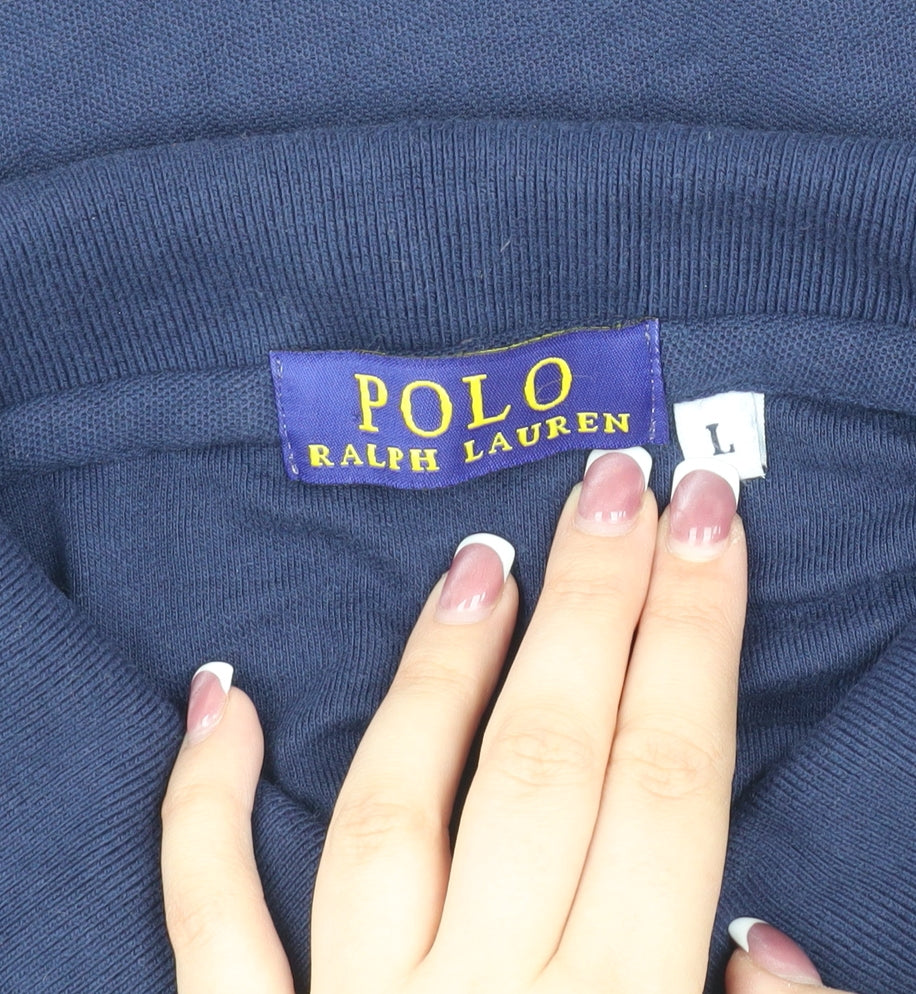 Polo Ralph Lauren Men's Blue Long Sleeve Polo L