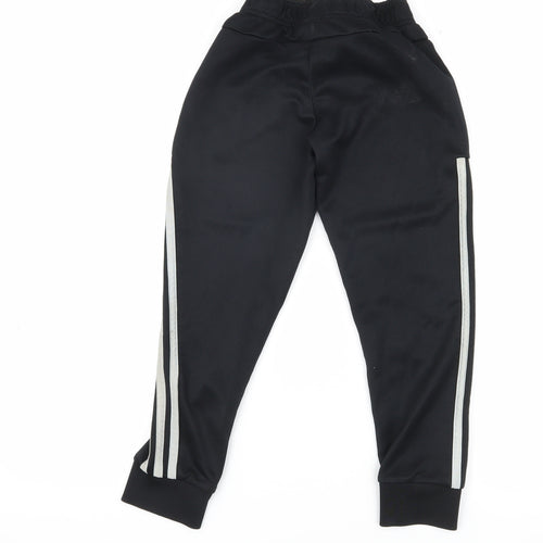 Adidas Boys Black Jogger Trousers 7-8 Years