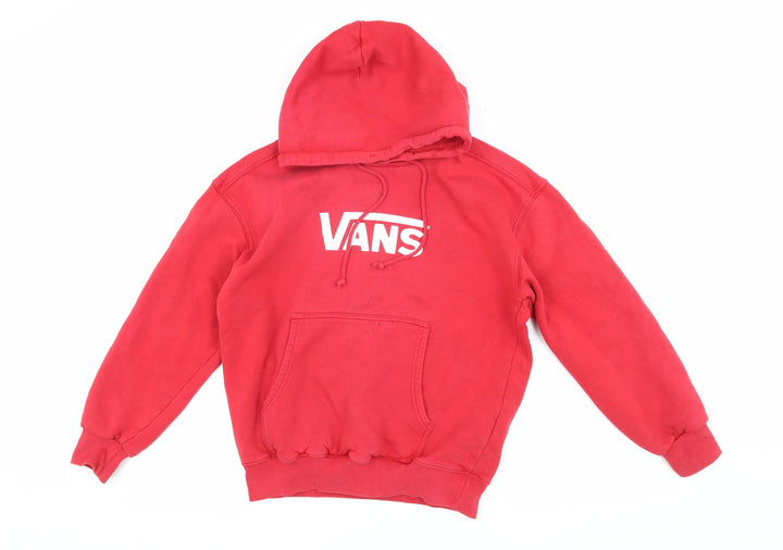Vans Boys Red Pullover Hoodie, Size L, Graphic Print