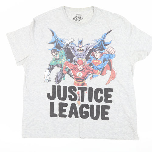 Justice League Men's Grey 2XL Comic T-Shirt