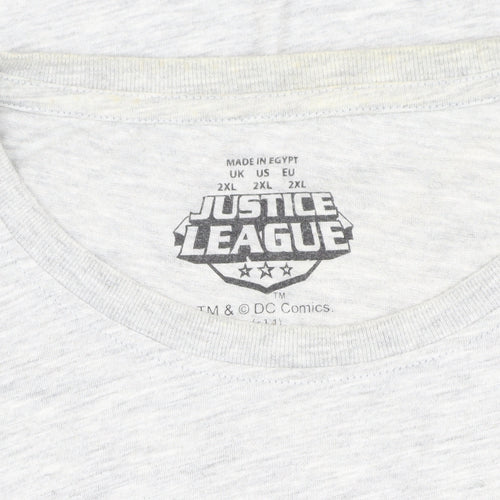 Justice League Men's Grey 2XL Comic T-Shirt