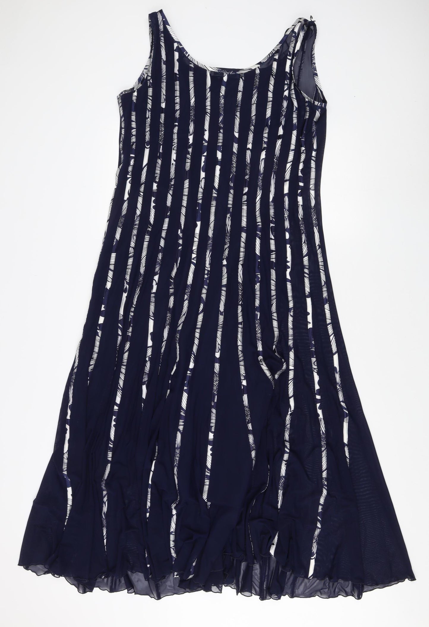 Chesca Women's Blue Striped Dress Size 14