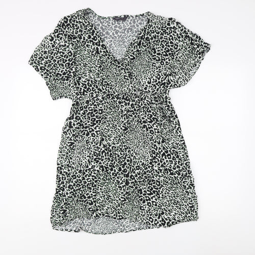 Marks and Spencer Women's Black Animal Print Dress Size 14