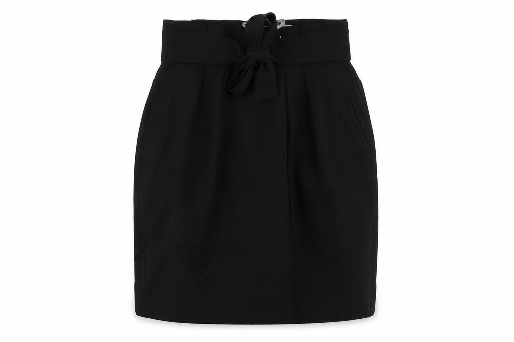 Front view of H&M Women's Black Polyester Skirt, size 6