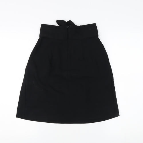 H&M Women's Black Polyester Skirt Size 6