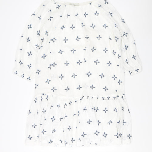 Next Women's White Floral Shift Dress, Size 18