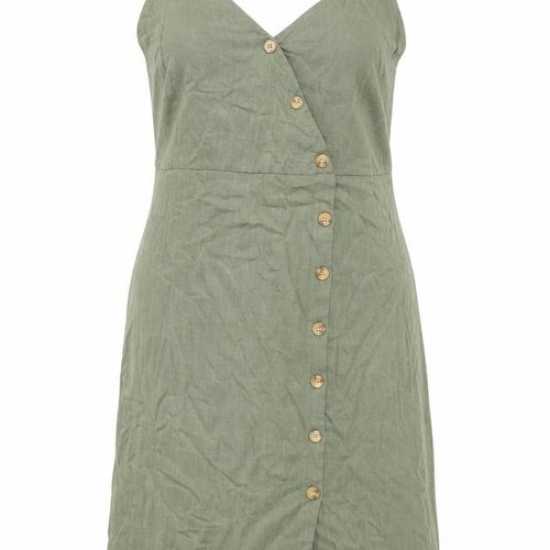Izabel London Women Green Sleeveless Dress UK 24