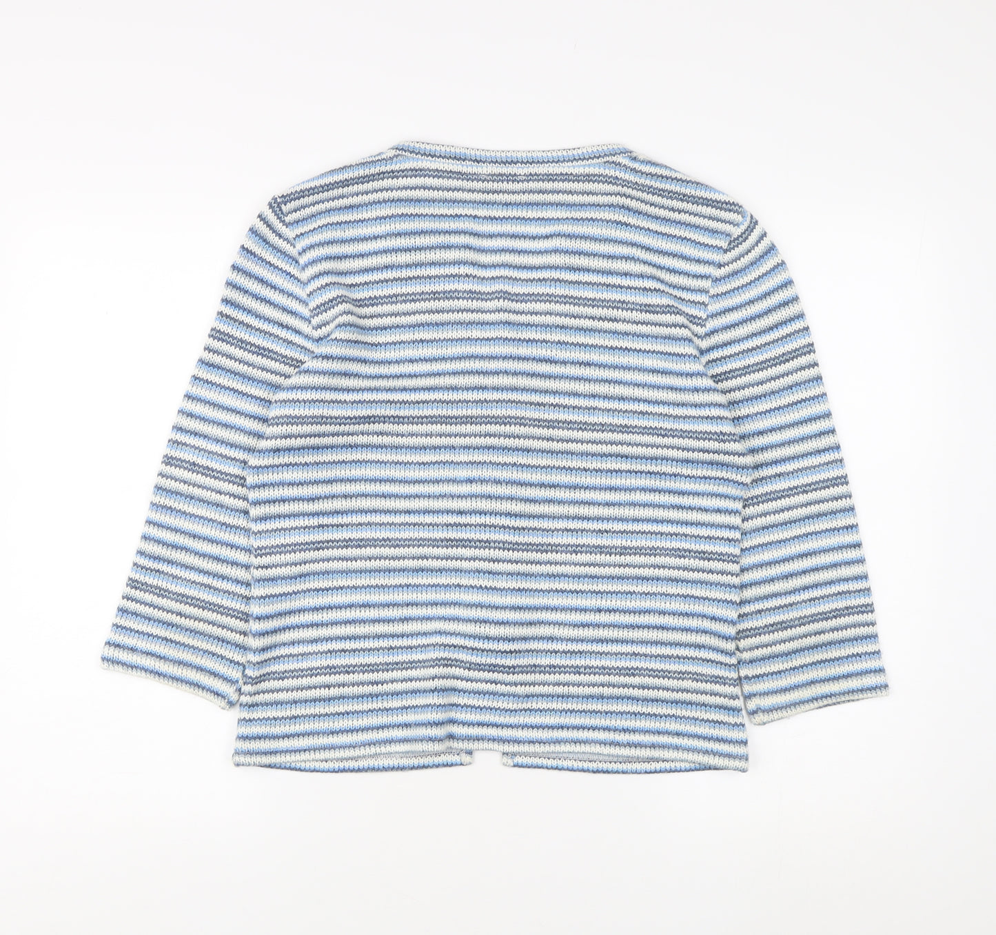 Marks and Spencer Women's Blue Striped Cardigan M
