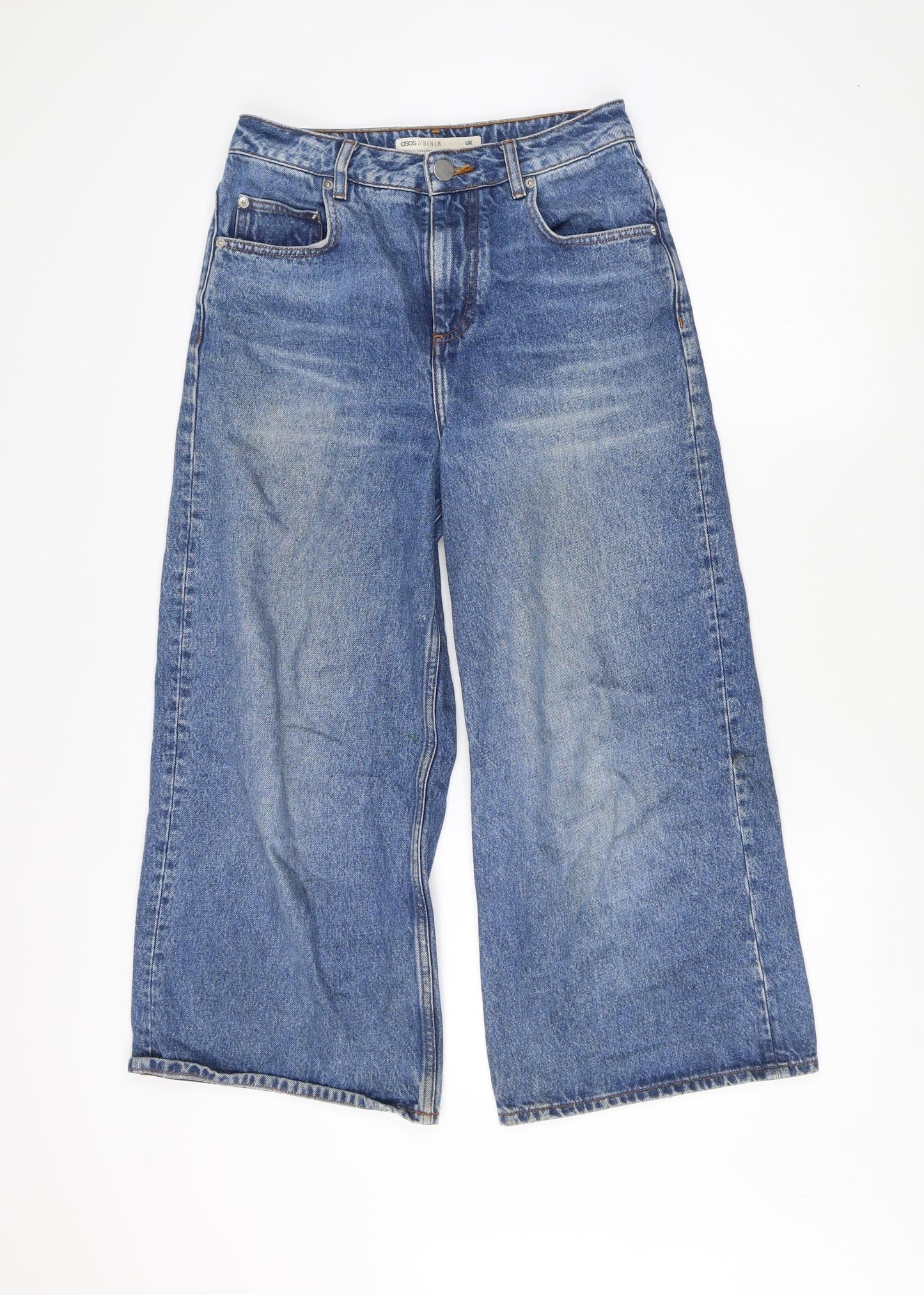 ASOS Women's Blue Wide-Leg Jeans, Size 28, Denim