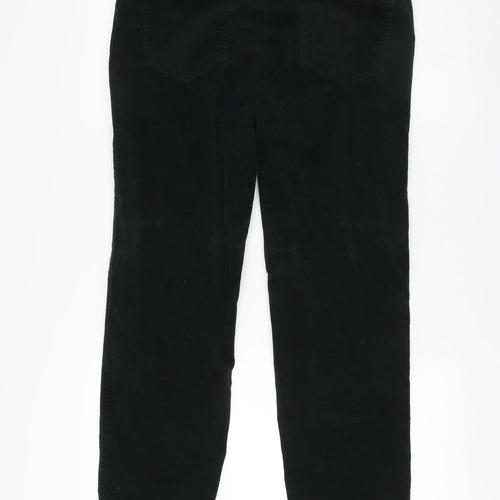 Marks and Spencer Women's Black Corduroy Trousers Size 16
