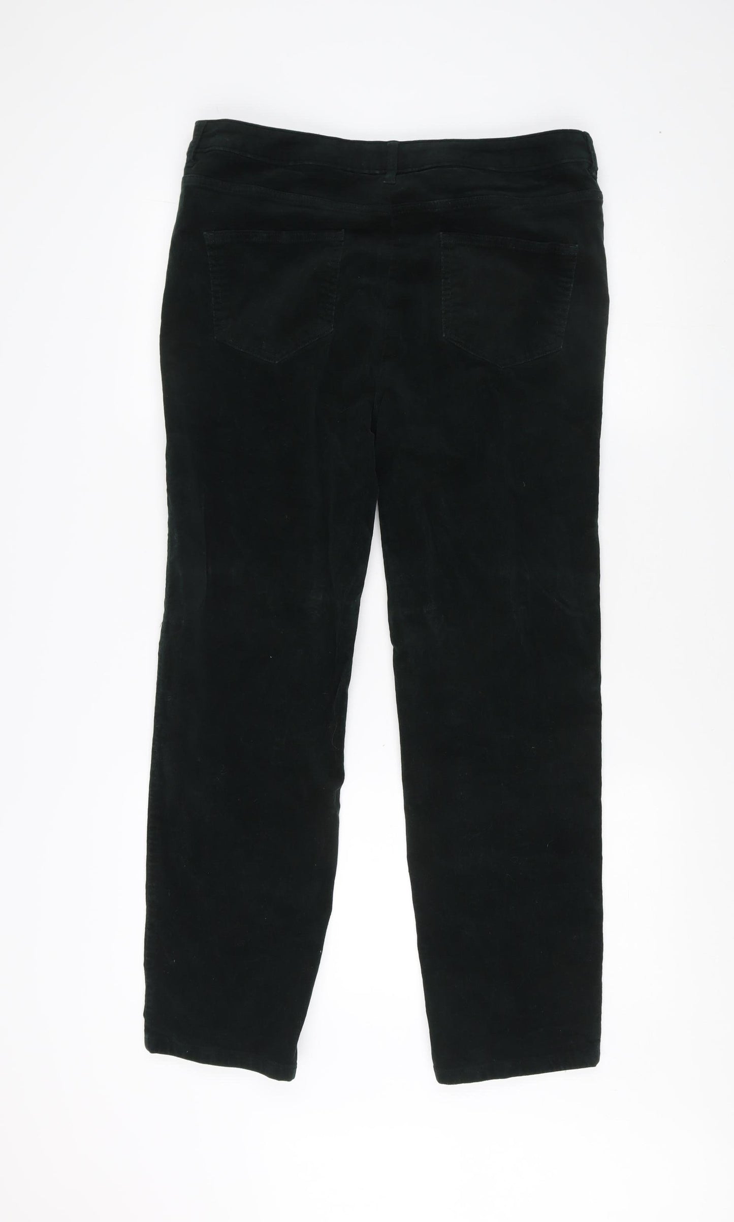 Marks and Spencer Women's Black Corduroy Trousers Size 16