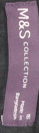 Marks and Spencer Women's Black Corduroy Trousers Size 16
