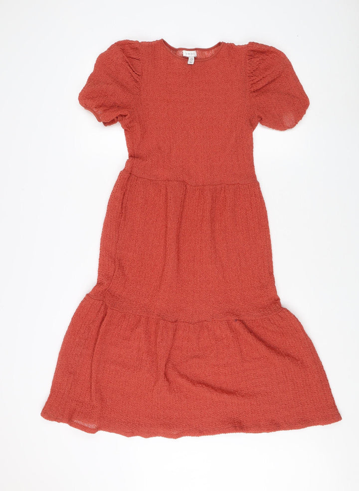 Topshop Women's Red A-Line Skirt Size 10