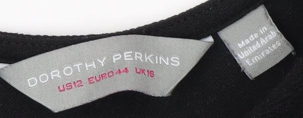 Dorothy Perkins Women's Black Dress, Size 16