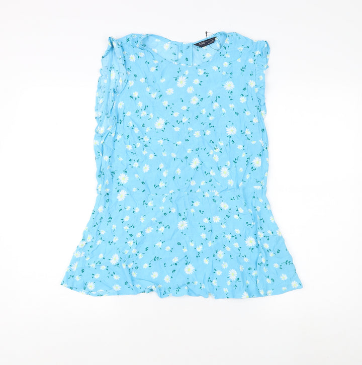 Marks and Spencer Blue Floral Blouse, Women's Size 14