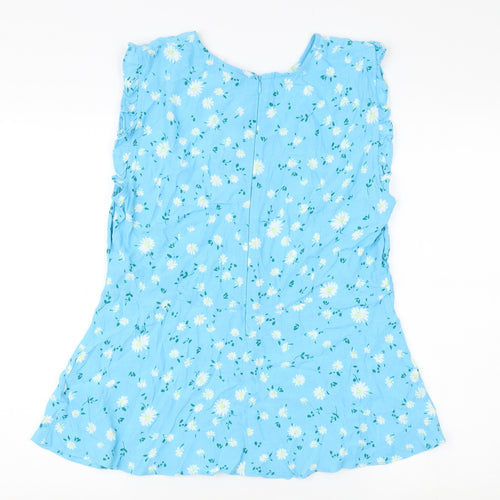Marks and Spencer Blue Floral Blouse, Women's Size 14