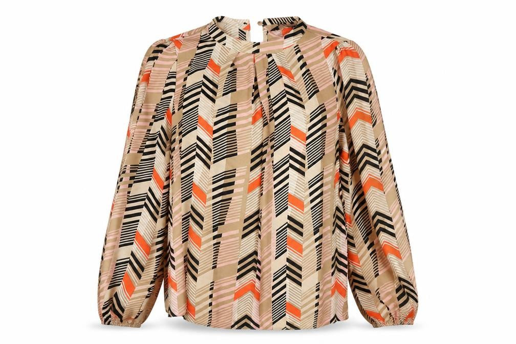 Front view of Dorothy Perkins Women's Geometric Blouse UK 12