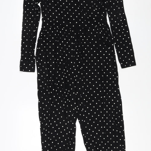Editor's Cut Women's Black Polka Dot Jumpsuit Size 10