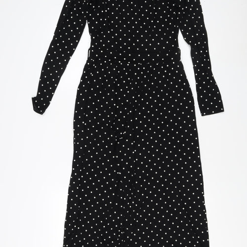 Editor's Cut Women's Black Polka Dot Jumpsuit Size 10
