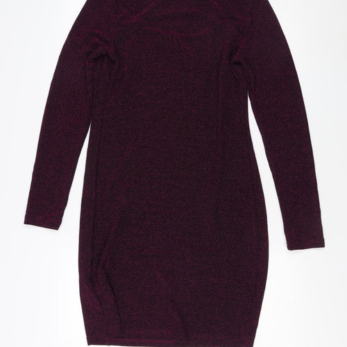 Simply Be Purple Women's Dress Size 12 Long Sleeve