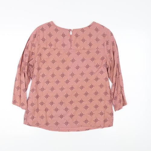 Marks and Spencer Pink Geometric Women's Blouse Size 10