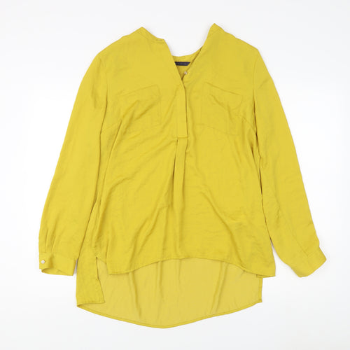 Marks and Spencer Yellow Long Sleeve Blouse, Size 14, Casual Workwear