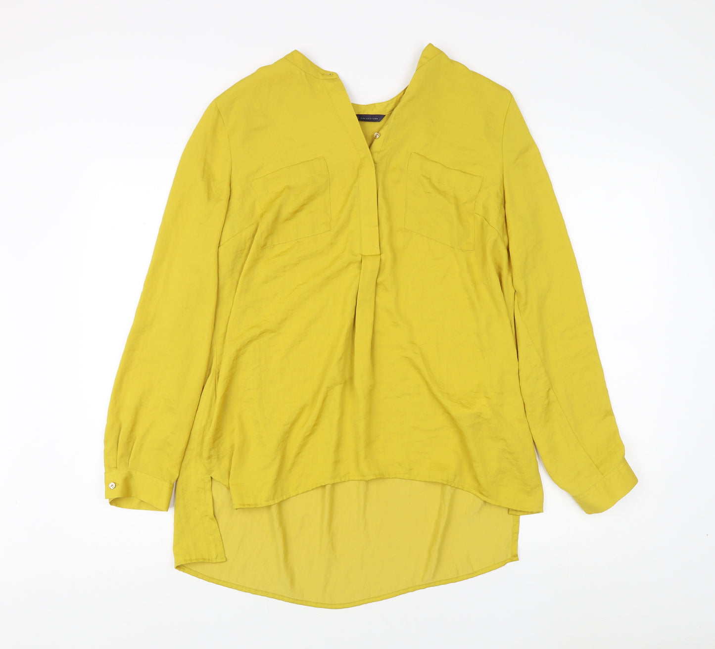 Marks and Spencer Yellow Long Sleeve Blouse, Size 14, Casual Workwear