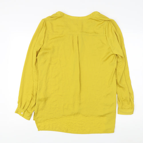 Marks and Spencer Yellow Long Sleeve Blouse, Size 14, Casual Workwear