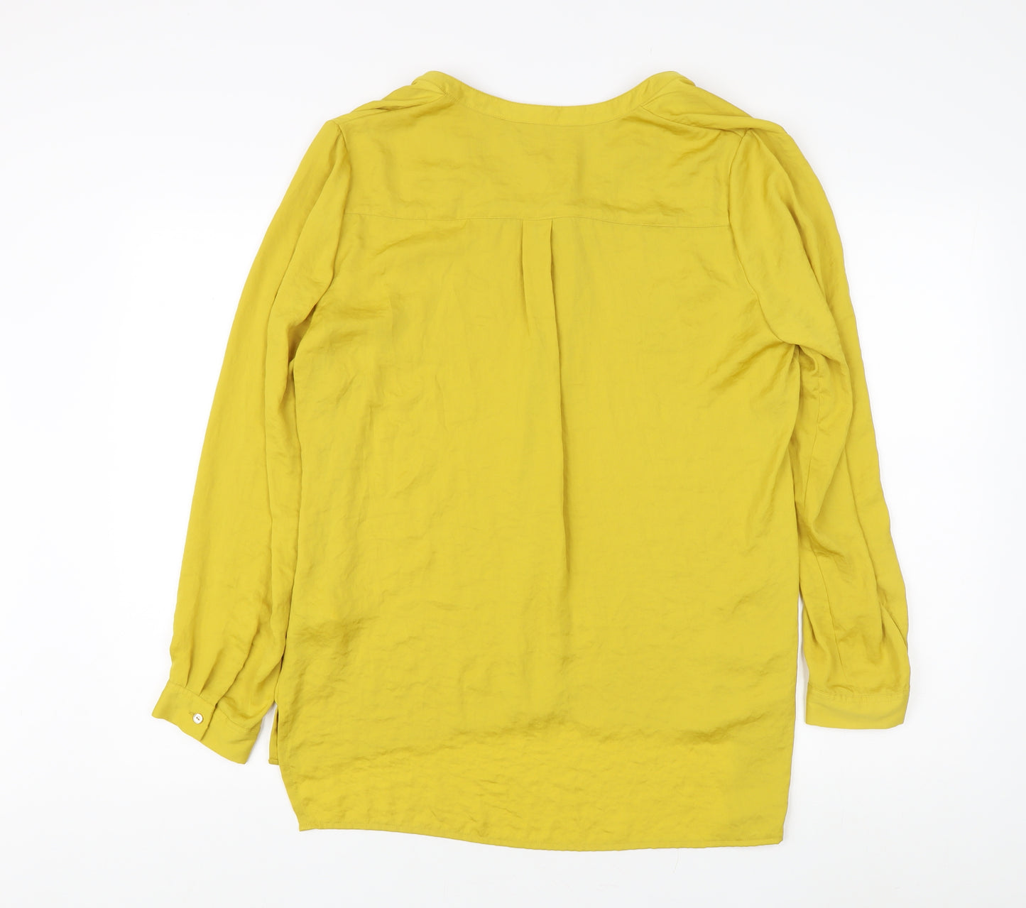 Marks and Spencer Yellow Long Sleeve Blouse, Size 14, Casual Workwear