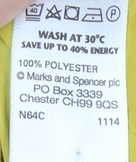 Marks and Spencer Yellow Long Sleeve Blouse, Size 14, Casual Workwear