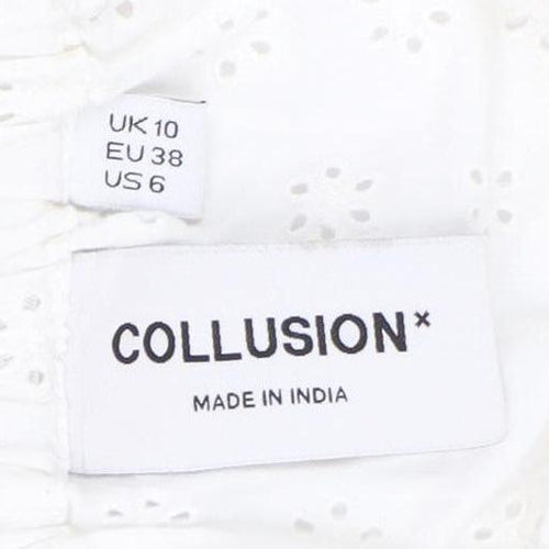 Collusion Women's White Camisole Tank Top Size 10