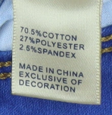 Sandpiper Women's Blue Bermuda Denim Shorts, Size 6, Petite Fit